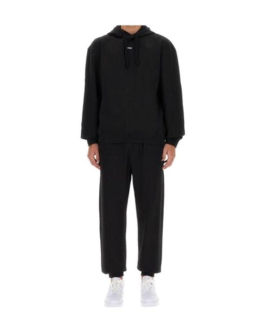 Boss Black Hugo Logo Printed Drawstring Two-Piece Tracksuit for men