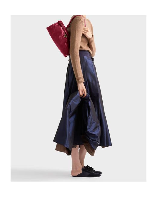 Prada Red Medium Bonnie Leather Tote Bag