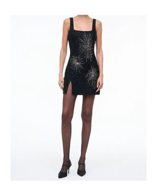 Staud Black Le Sable Firework Dress