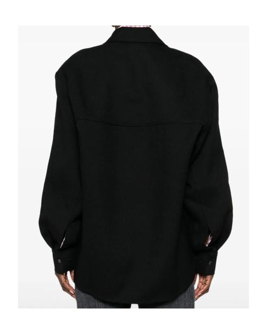 Séfr Black Collared Long-Sleeved Shirt