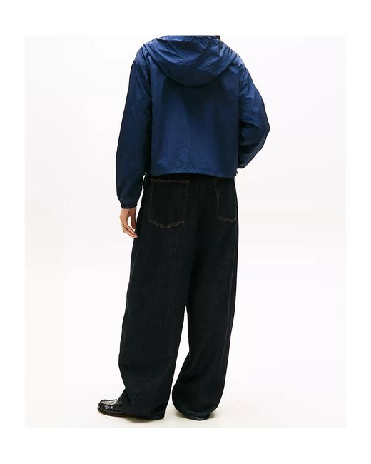 Tommy Hilfiger Blue Long-Sleeved Hooded Jacket