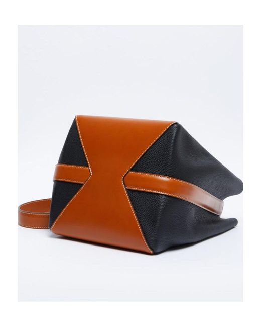 Max Mara Blue Medium Bucket Shoulder Bag
