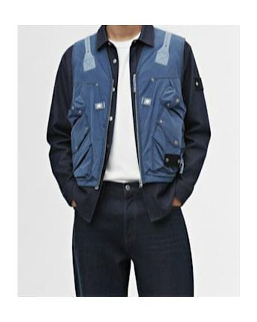 Stone Island Blue V-Neck Vest for men