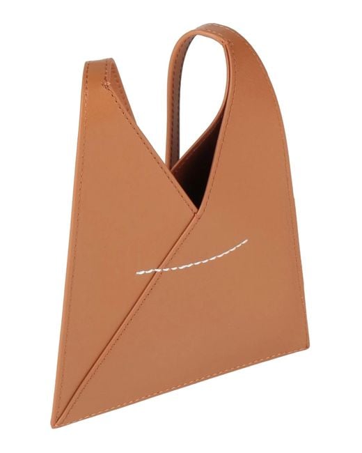 MM6 by Maison Margiela Brown Solid Color Mini Leather Crossbody Bag
