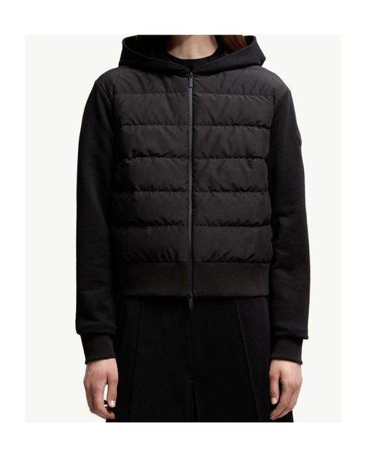 Moncler Black Zip-Up Quilted Jacket