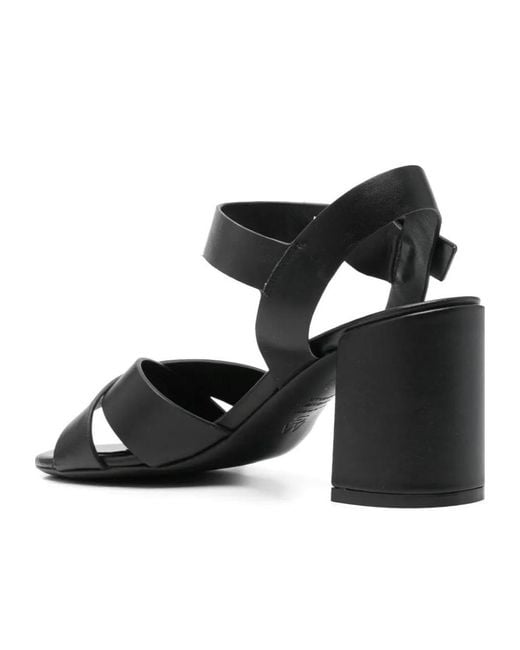 Stuart Weitzman Black Round Toe High Heel Sandals