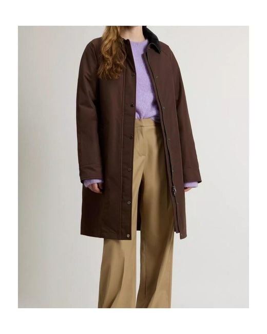 Woolrich Brown Single-Breasted Coat