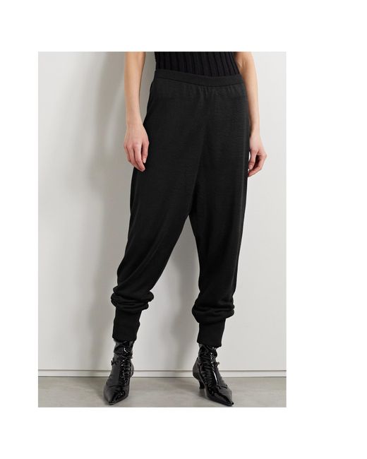 The Row Black Dalbero Blend Tapered Pants
