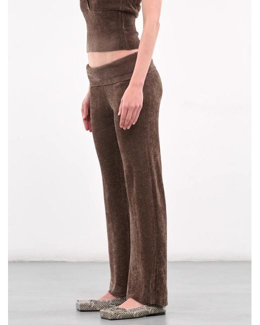 AYA MUSE Brown Knitte Trousers