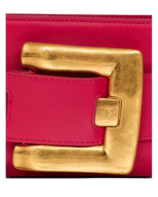 Balmain Pink Anthem Calfskin Leather Clutch