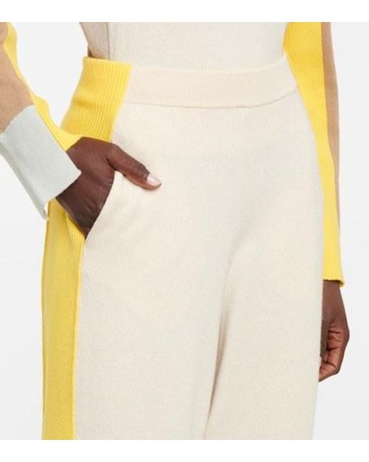 Stella McCartney White Wool High-Rise Straight Pants