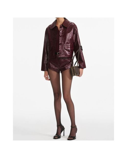 Self-Portrait Red Cropped Jacket