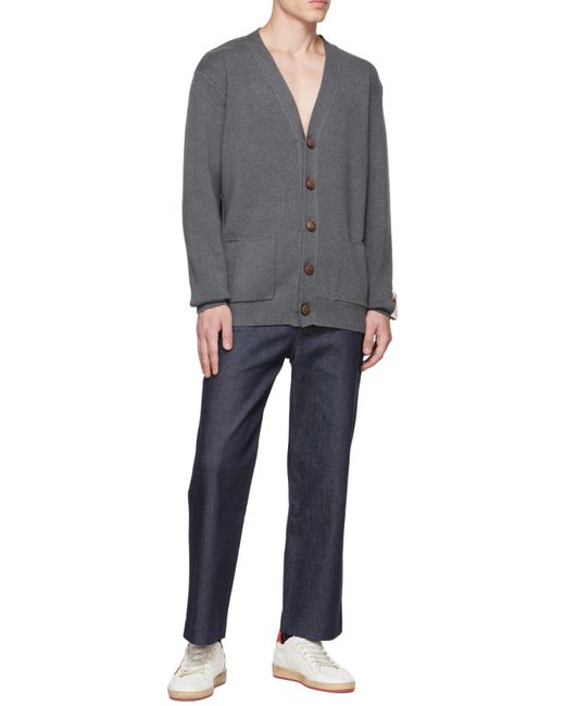 Golden Goose Deluxe Brand Gray Knitted Cardigan for men