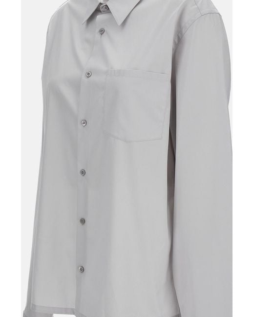 Rier Gray Button-Up Long-Sleeved Shirt for men