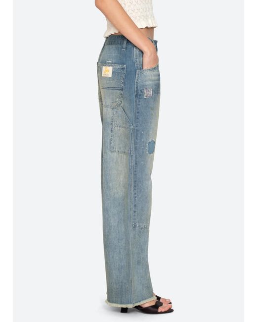 Sea Blue Claira Patchwork Jeans