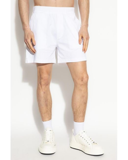DSquared² White Summer Lovers Embroidered Shorts for men