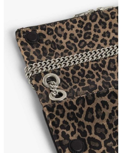 Zadig & Voltaire Black Leopard-Printed Shoulder Bag