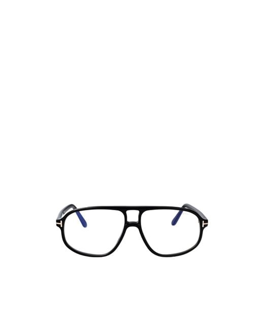 Tom Ford White Eyewear Aviator Frame Glasses for men
