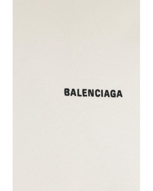 Balenciaga White Oversized Cotton Sweater for men