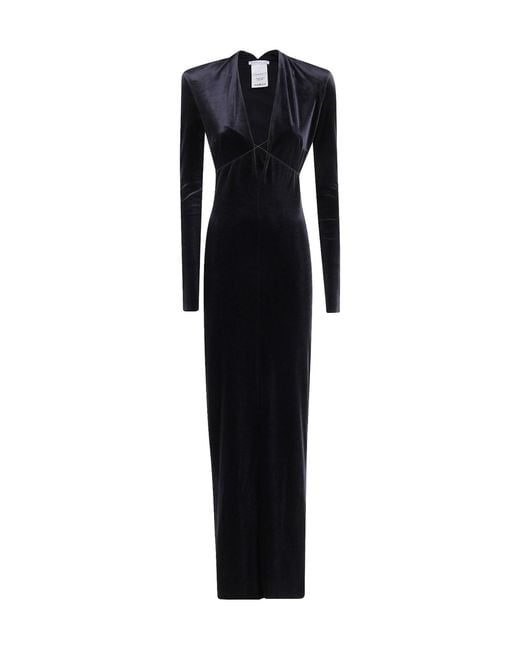 Amazuìn Blue Lara Velvet Maxi Dress