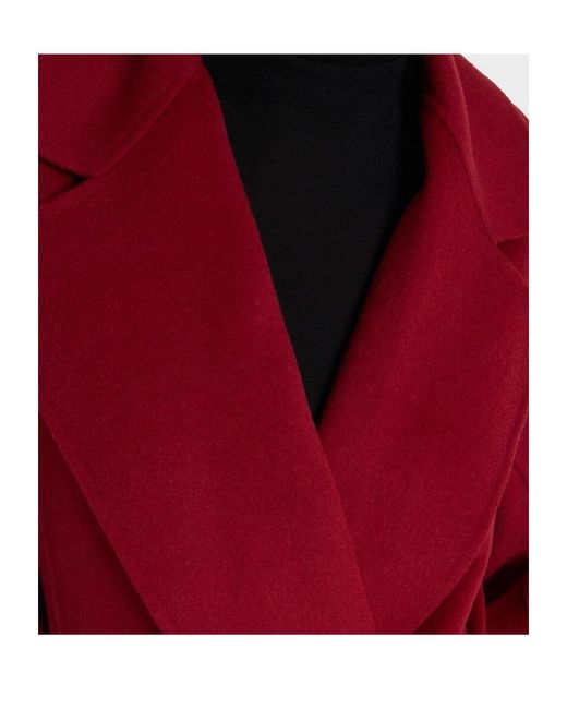 Joseph Red Costa Double-Faced Long-Sleeved Coat