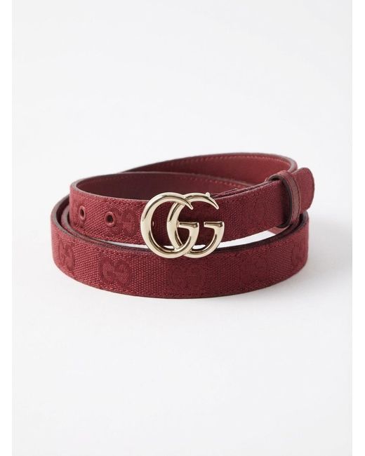Gucci Red Logo Plaque Belt