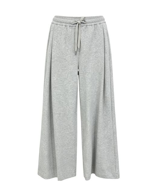 Brunello Cucinelli White Elastic Waist Casual Pants
