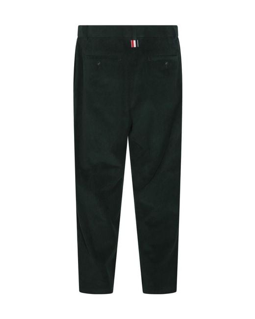 Thom Browne Black Corduroy Straight-Leg Trousers for men
