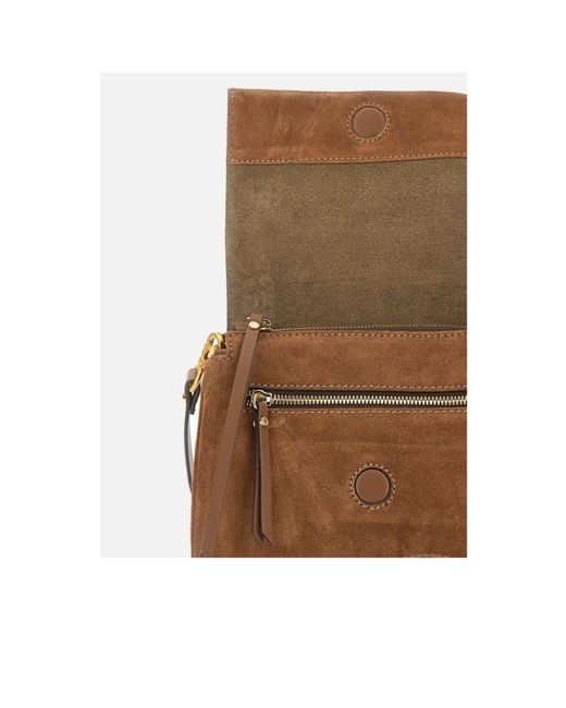 Gianni Chiarini Brown Three Suede Shoulder Bag