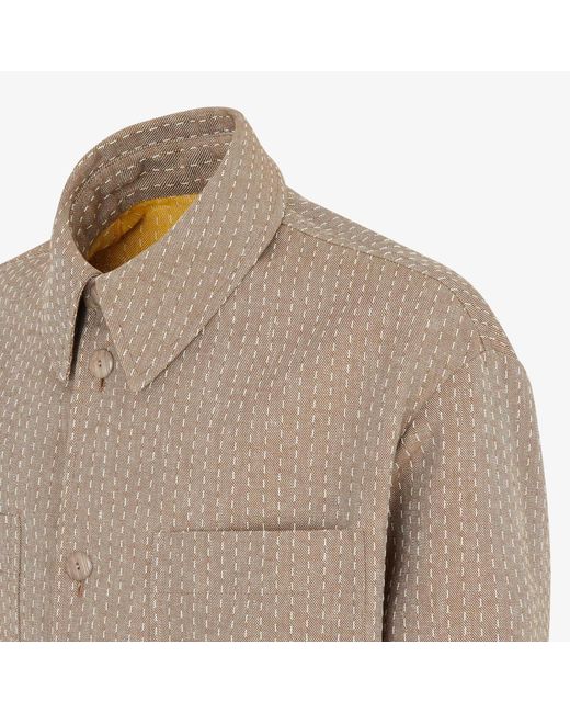 Fendi Natural Single-Breasted Go-To Jacket for men