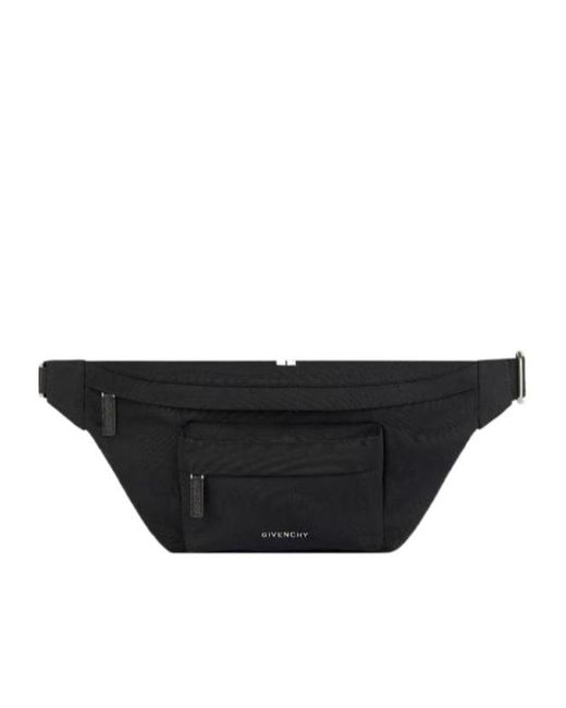 Givenchy Black Logo Plaque Zipped Belt Bag