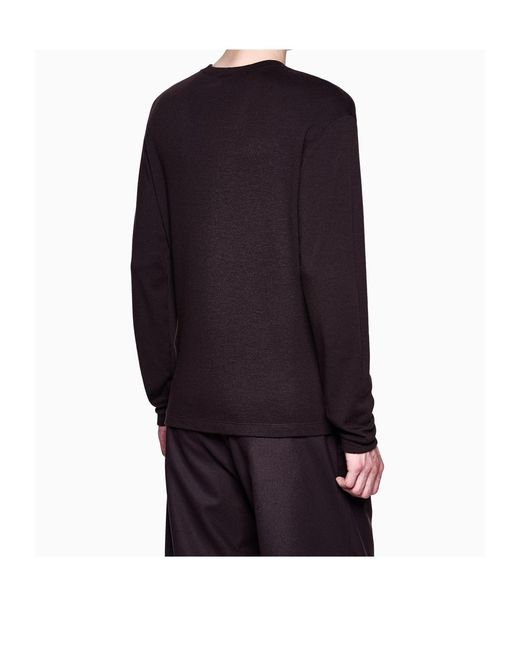 Giorgio Armani Blue Long-Sleeved Crewneck Jumper for men