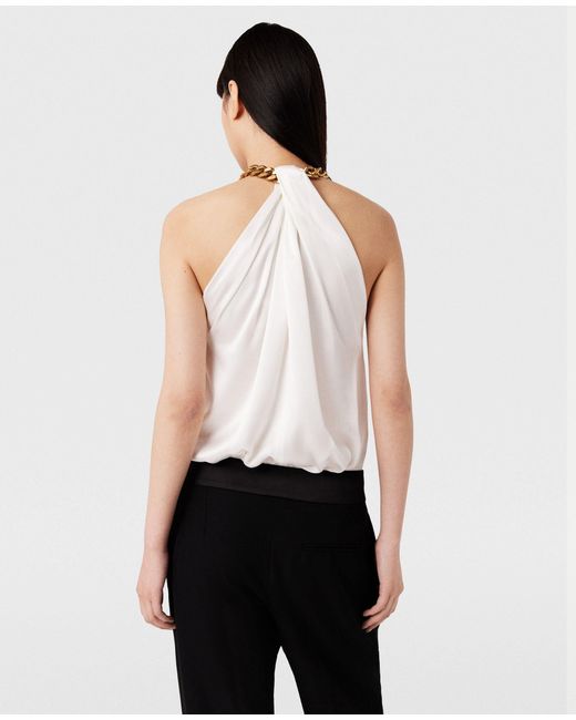 Stella McCartney White Halterneck Chained Top