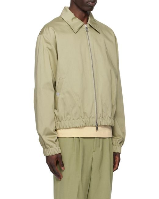 AMI Green Ami De Coeur-Plaque Jacket for men