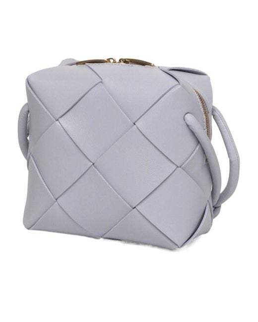 Bottega Veneta Gray Mini Cassette Shoulder Bag