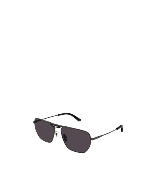 Balenciaga White Bal S Rectangular Sunglasses for men