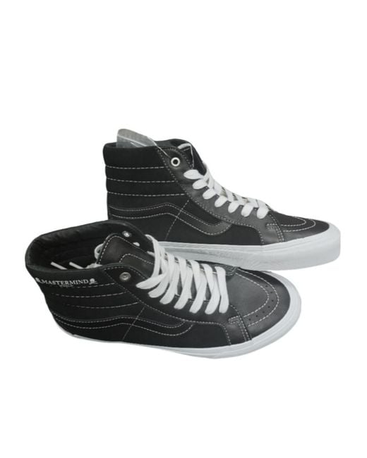 Mastermind Japan Skull Pattern High-Top Skate Shoes in Black for