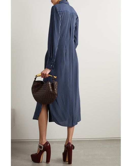 Michael Kors Blue Medium Length Shirt Dress