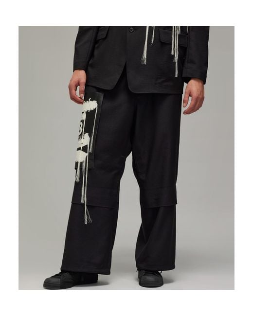Y-3 Black Sport Uniform Belted Waist Trousers for men