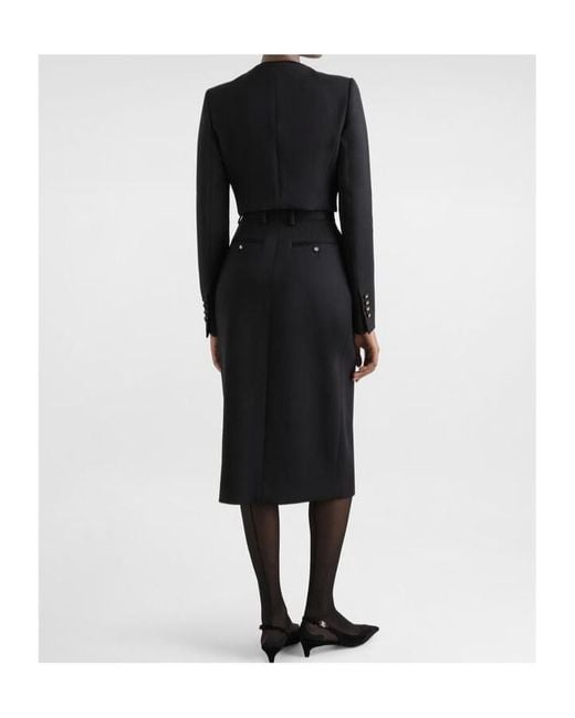 Dolce & Gabbana Black Calf-Length Pencil Skirt