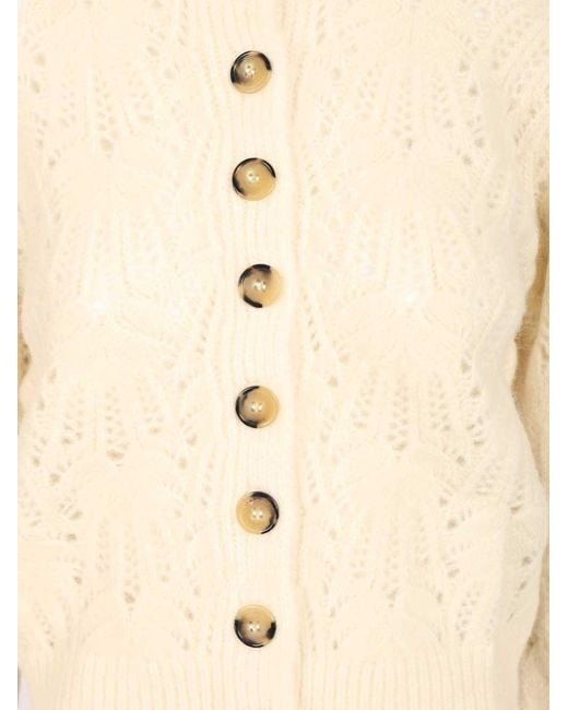 Isabel Marant Natural Marant Etoile Maxine Openwork Cardigan
