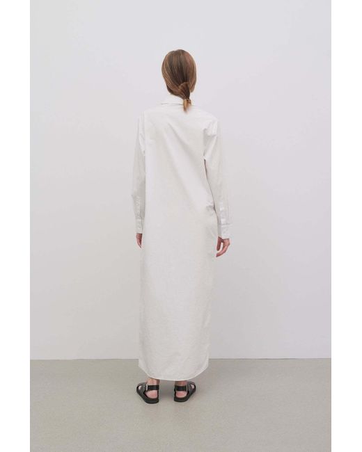The Row White Izumi Cotton Dress