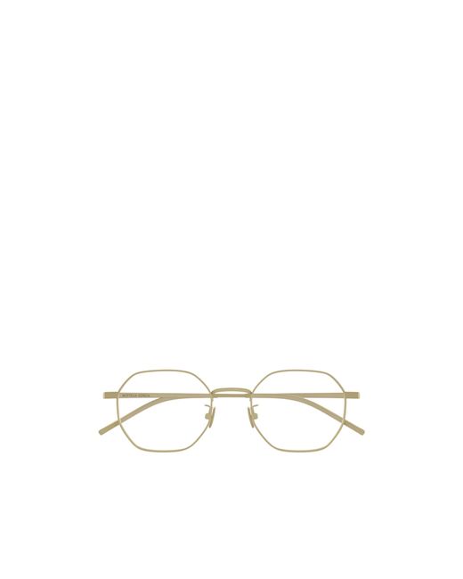 Bottega Veneta White Eyewear Geometric Frame Glasses
