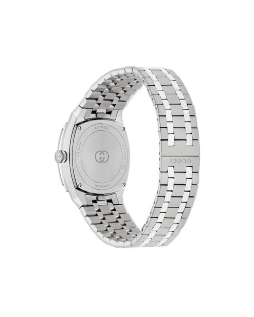 Gucci White 25H Watch, 36Mm for men