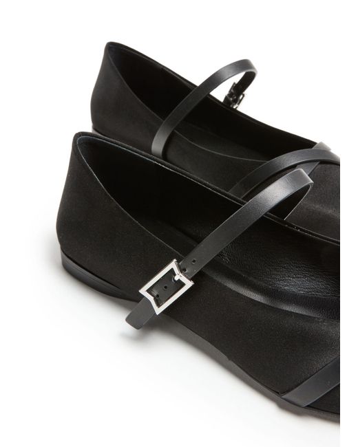 Max Mara Black Pointed Ballet Shoes