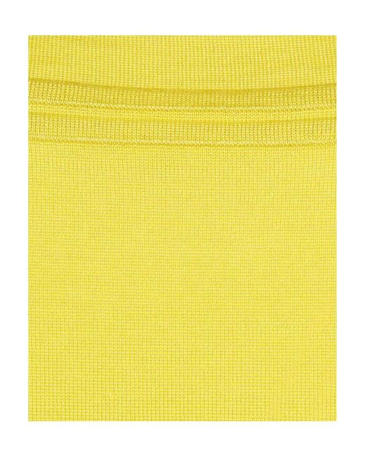 Zegna Yellow Logo Knitted Pullover for men