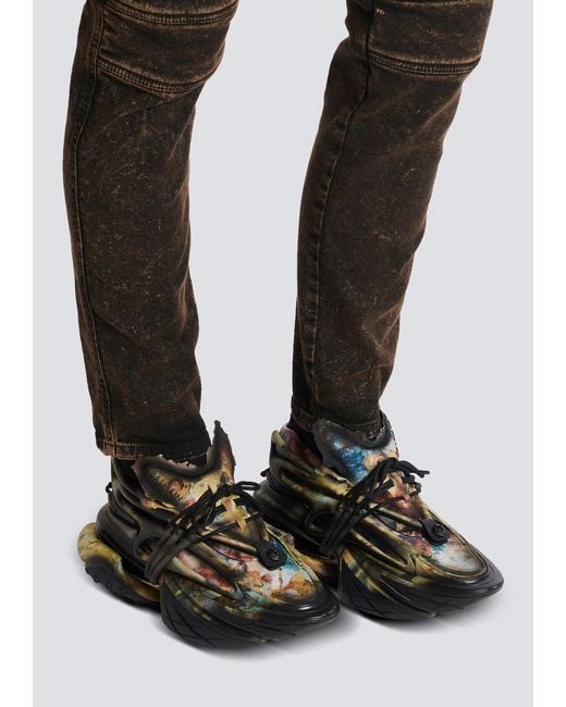 Balmain Multicolor Unicorn Logo Low-Cut Skate Shoes for men