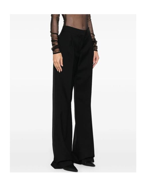 McQueen Black Pleat-Detail Trousers