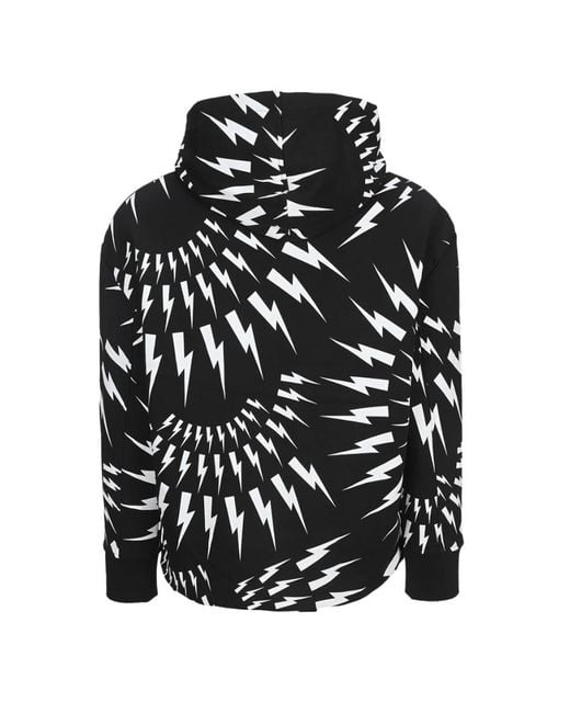 Neil Barrett Black Logo-Print Long-Sleeve Sweatshirt for men