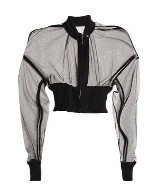 Rick Owens Gray Thin Bomber Jacket